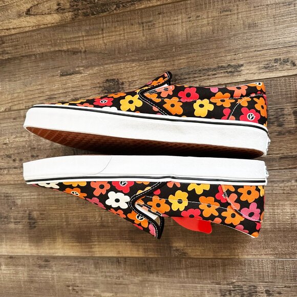 NEW Vans Mens 13 Shoes Classic Slip On Floral Low Flower Sneaker Low Skateboard - Picture 8 of 11